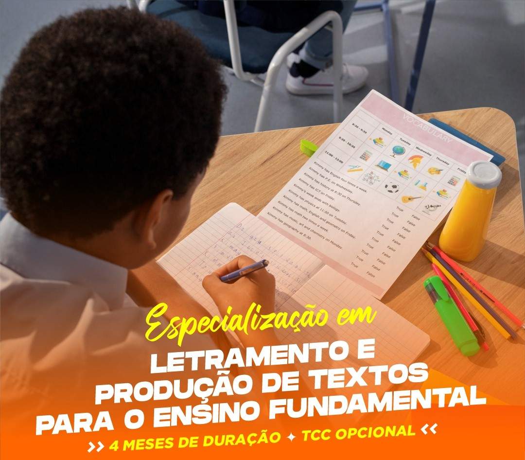ESPECIALIZAÇÃO EM LETRAMENTO E PRODUÇÃO DE TEXTOS PARA O ENSINO  FUNDAMENTAL EAD